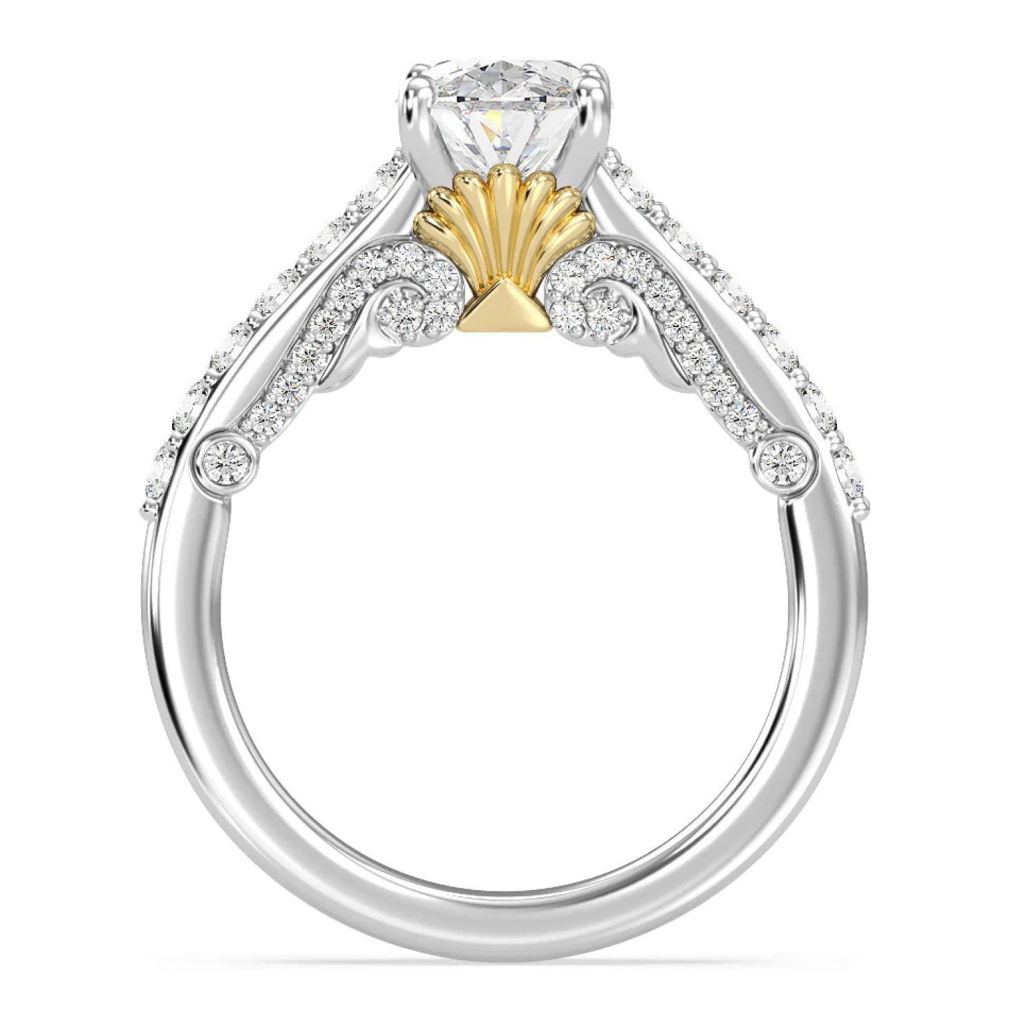 Enchanted Star Lab Grown Diamond 14K Gold Ariel Filigree Engagement Ring
