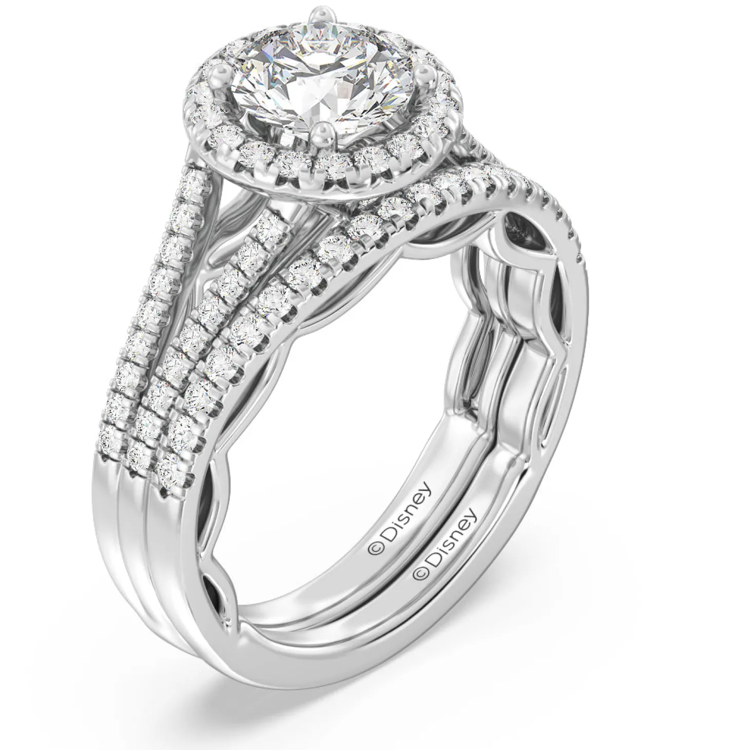 Enchanted Star Lab Grown Diamond 14K Gold Cinderella Engagement Ring Set