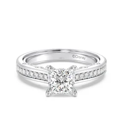 Enchanted Star Lab Grown Diamond 14K Gold Snow White Bow Engagement Ring Set