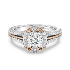 Enchanted Star Lab Grown Diamond 14K Gold Belle Halo Engagement Ring