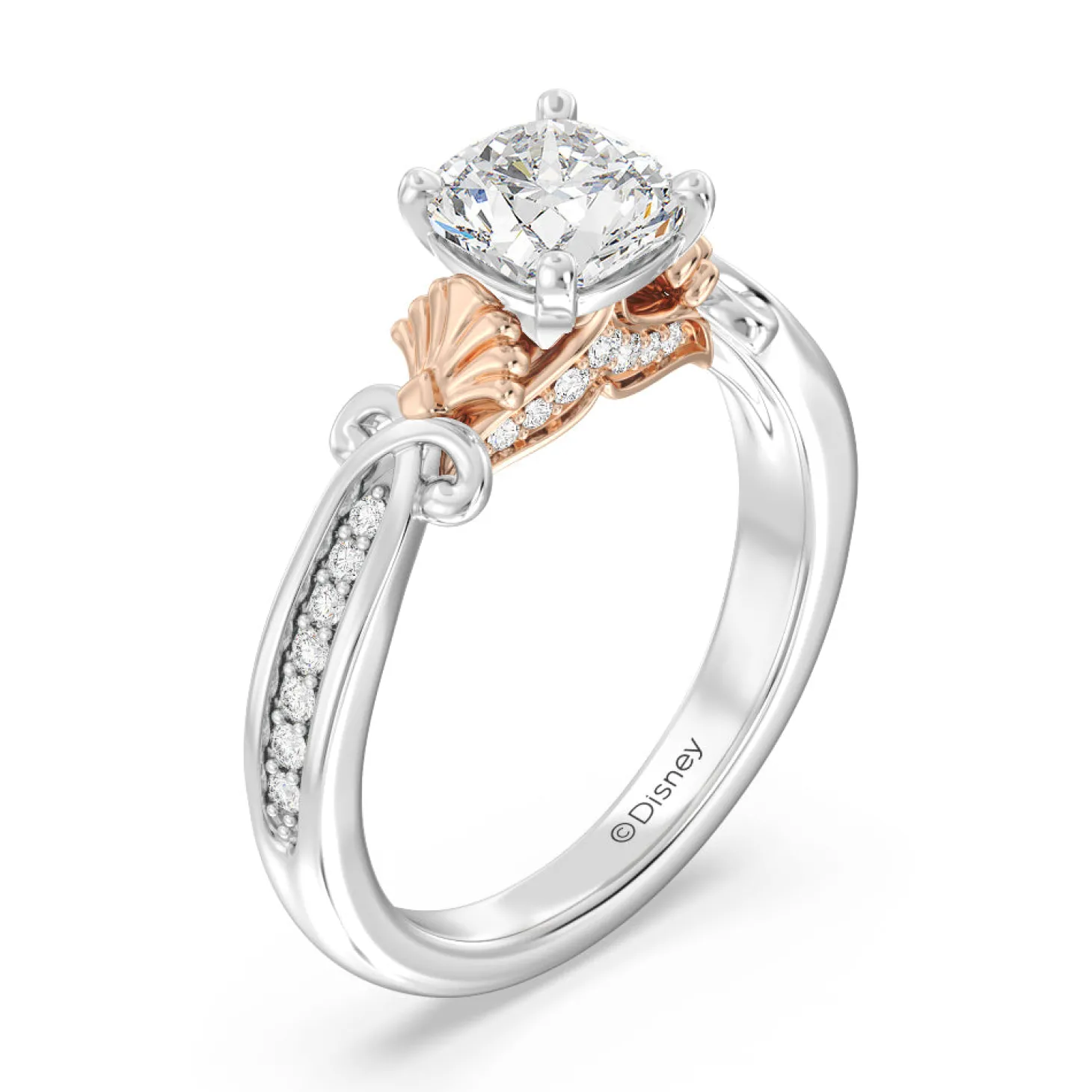 Enchanted Star Lab Grown Diamond 14K Gold Ariel Mermaid Engagement Ring