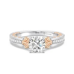 Enchanted Star Lab Grown Diamond 14K Gold Ariel Two-Tone In-Lay Engagement Ring