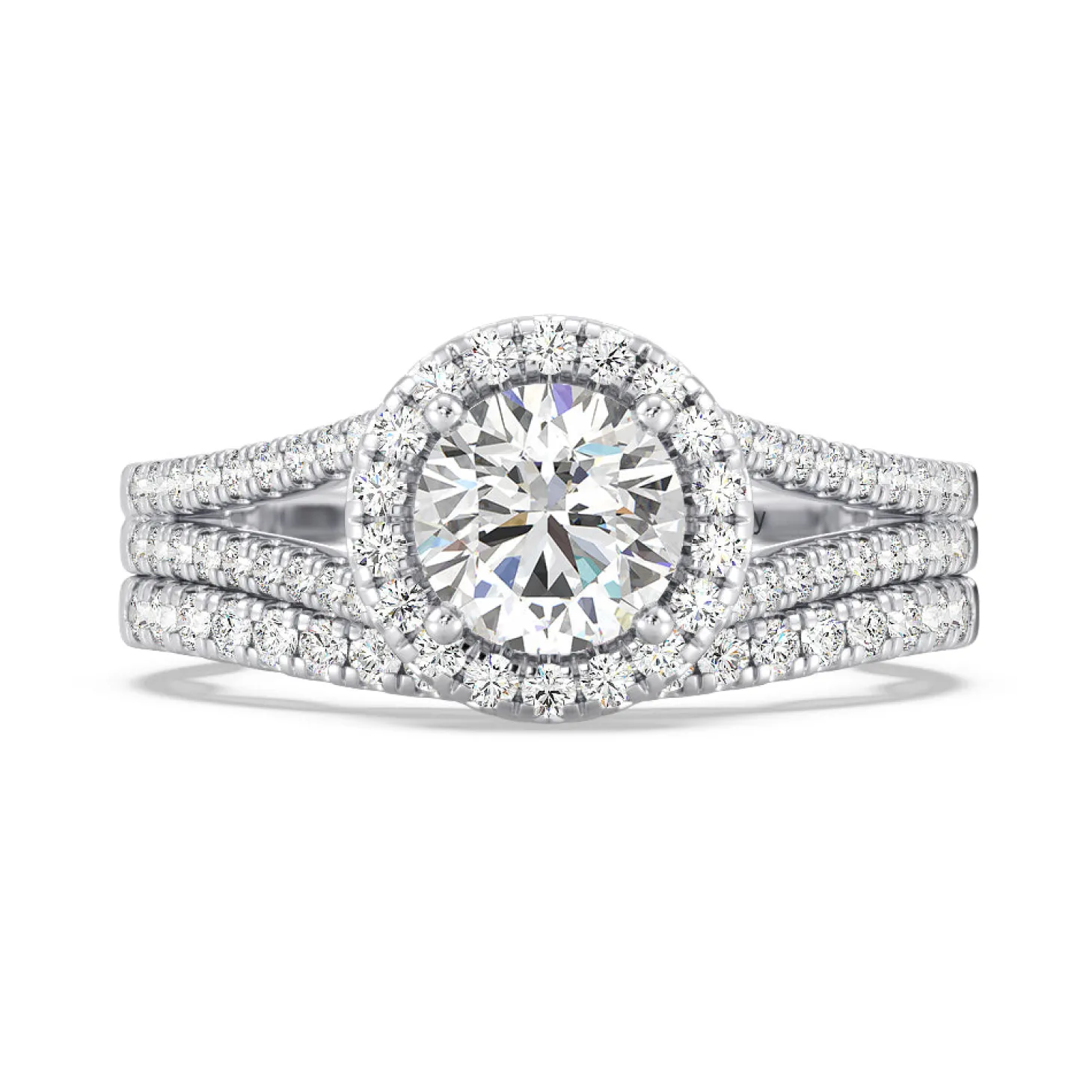 Enchanted Star Lab Grown Diamond 14K Gold Cinderella Engagement Ring Set