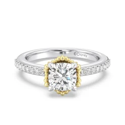 Enchanted Star Lab Grown Diamond 14K Gold Ariel Seashell Basket Engagement Ring