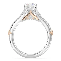 Enchanted Star Lab Grown Diamond 14K Gold Ariel Mermaid Fin Engagement Ring