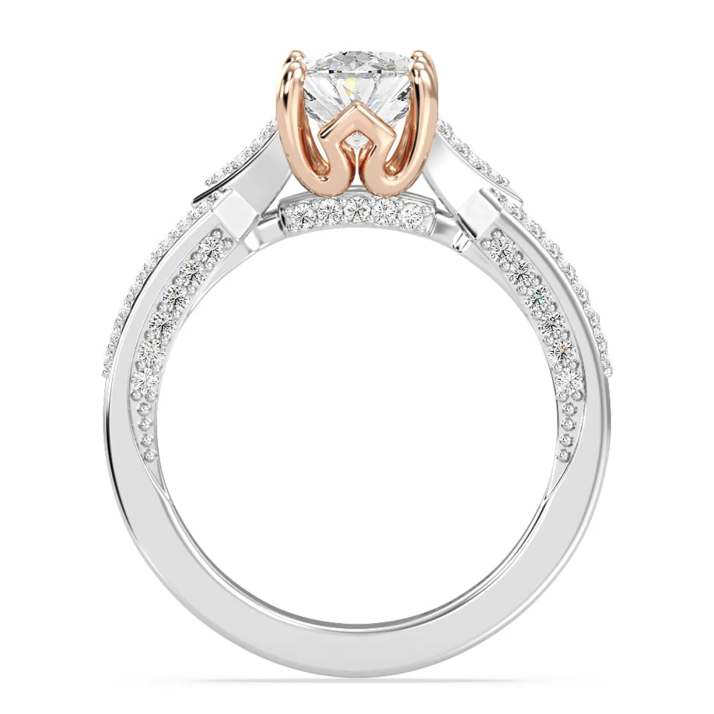 Enchanted Star Lab Grown Diamond 14K Gold Aurora Crown Engagement Ring
