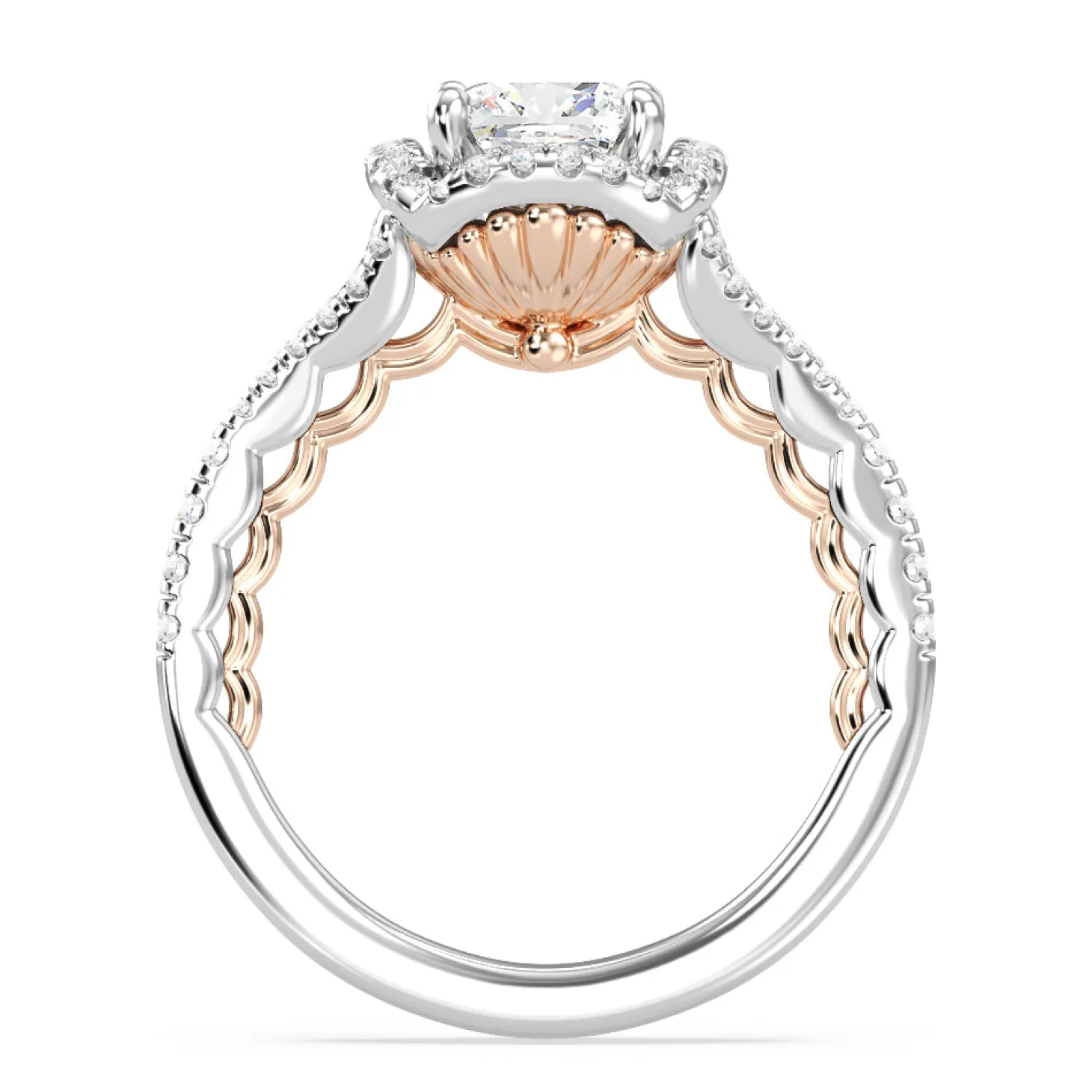 Enchanted Star Lab Grown Diamond 14K Gold Ariel Halo Engagement Ring