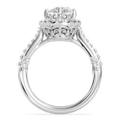 Enchanted Star Lab Grown Diamond 14K Gold Aurora Halo Engagement Ring