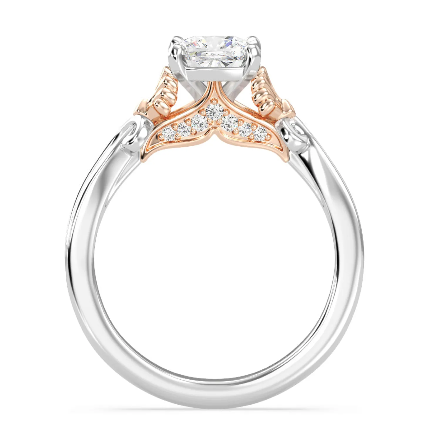 Enchanted Star Lab Grown Diamond 14K Gold Ariel Mermaid Engagement Ring