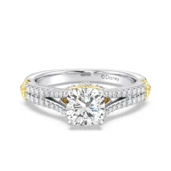 Enchanted Star Lab Grown Diamond 14K Gold Ariel Mermaid Fin Engagement Ring