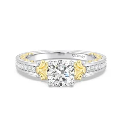 Enchanted Star Lab Grown Diamond 14K Gold Ariel Two-Tone In-Lay Engagement Ring