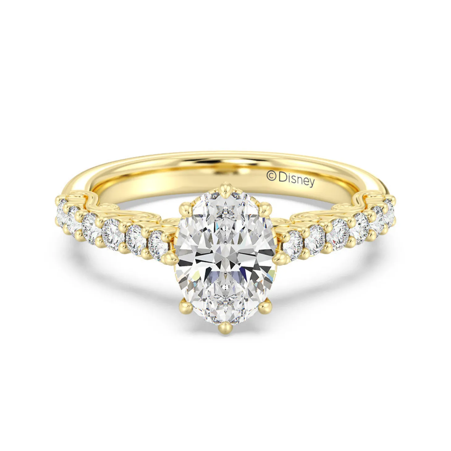 Enchanted Star Lab Grown Diamond 14K Gold Cinderella Filigree Engagement Ring