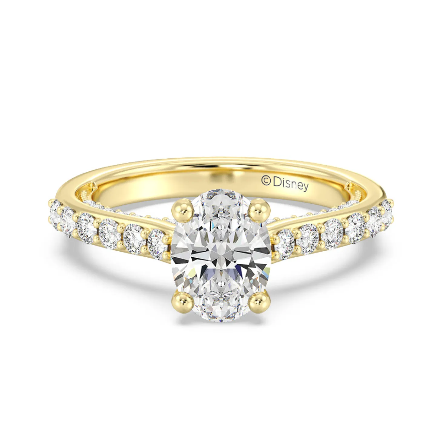 Enchanted Star Lab Grown Diamond 14K Gold Aurora Engagement Ring with Hidden Accent Details