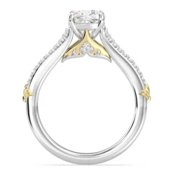 Enchanted Star Lab Grown Diamond 14K Gold Ariel Mermaid Fin Engagement Ring