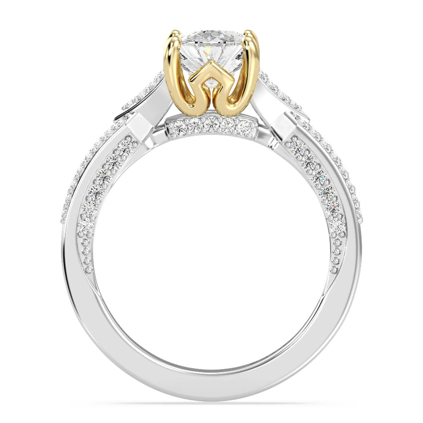 Enchanted Star Lab Grown Diamond 14K Gold Aurora Crown Engagement Ring