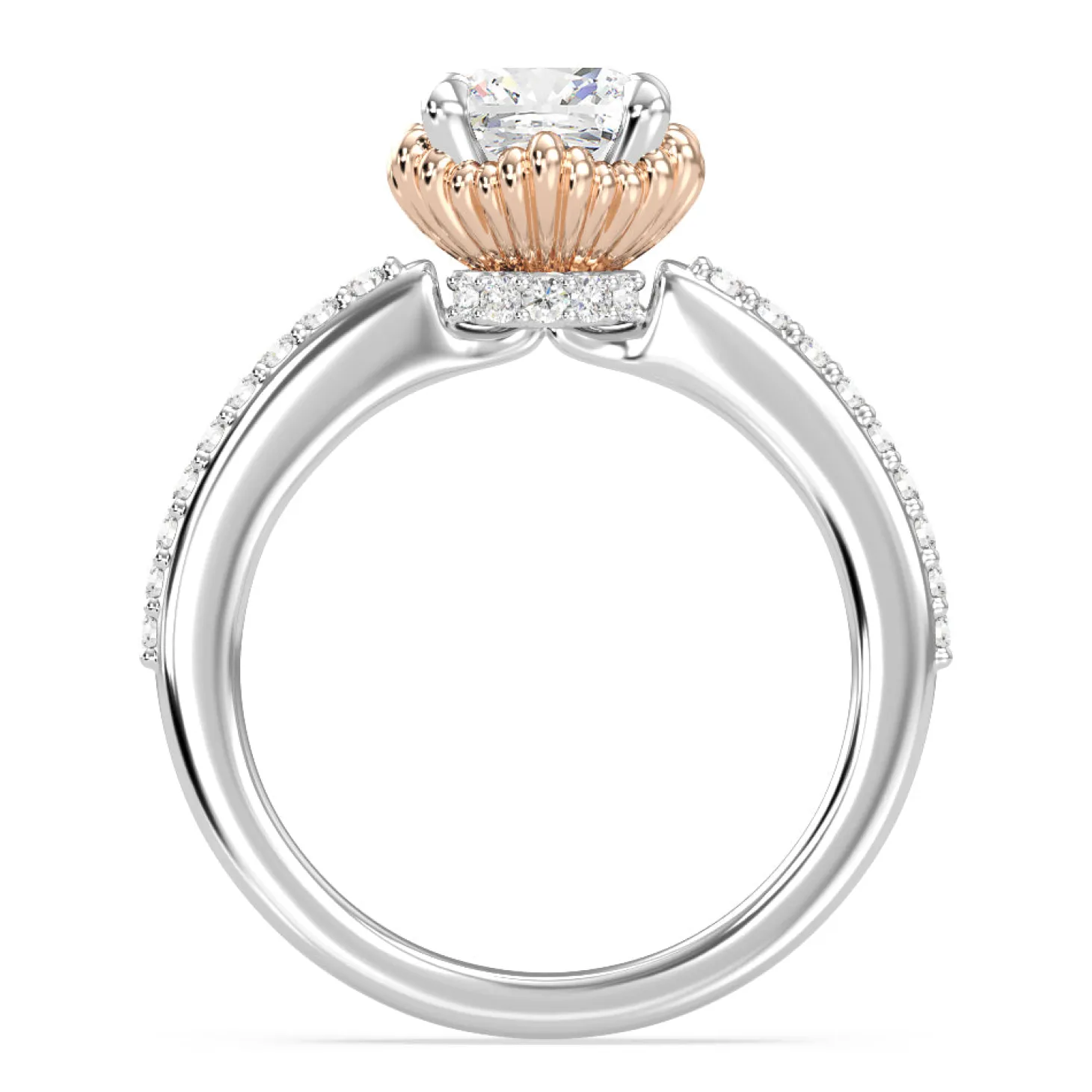 Enchanted Star Lab Grown Diamond 14K Gold Ariel Seashell Basket Engagement Ring
