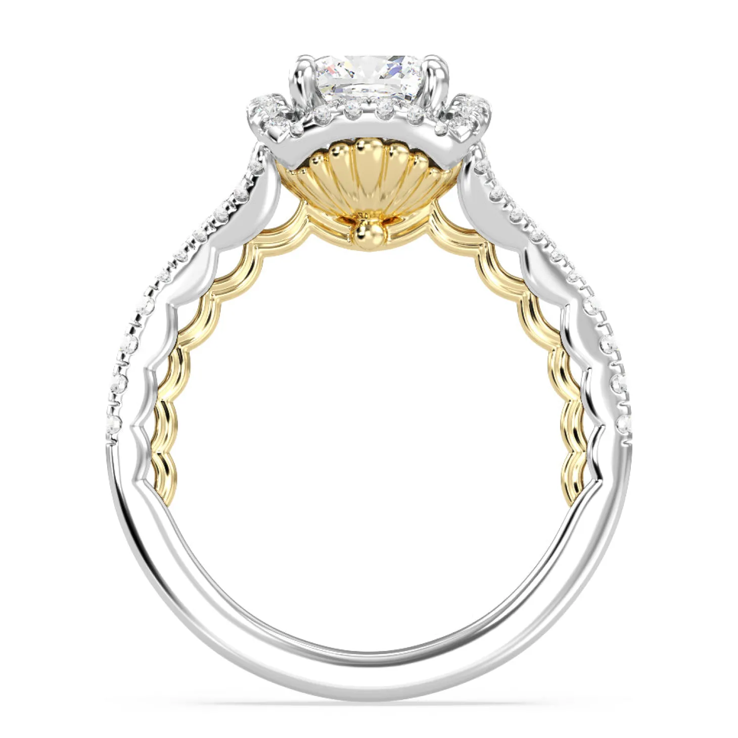 Enchanted Star Lab Grown Diamond 14K Gold Ariel Halo Engagement Ring