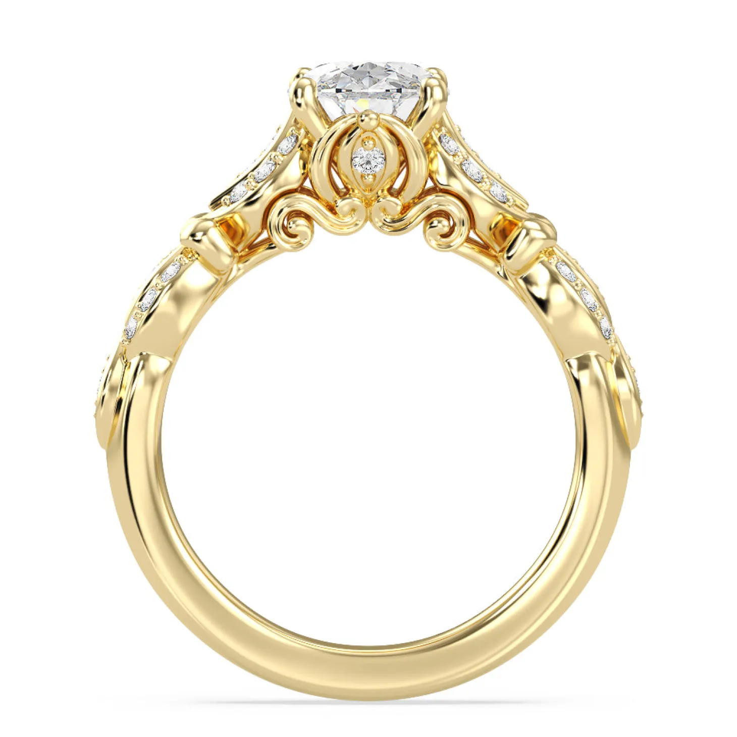 Enchanted Star Lab Grown Diamond Cinderella Carriage Engagement Ring