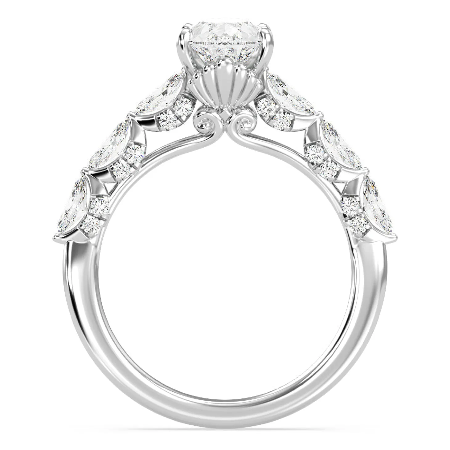 Enchanted Star Lab Grown Diamond 14K Gold Ariel Seashell Engagement Ring