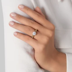 Enchanted Star Lab Grown Diamond 14K Gold Belle Rose Engagement Ring