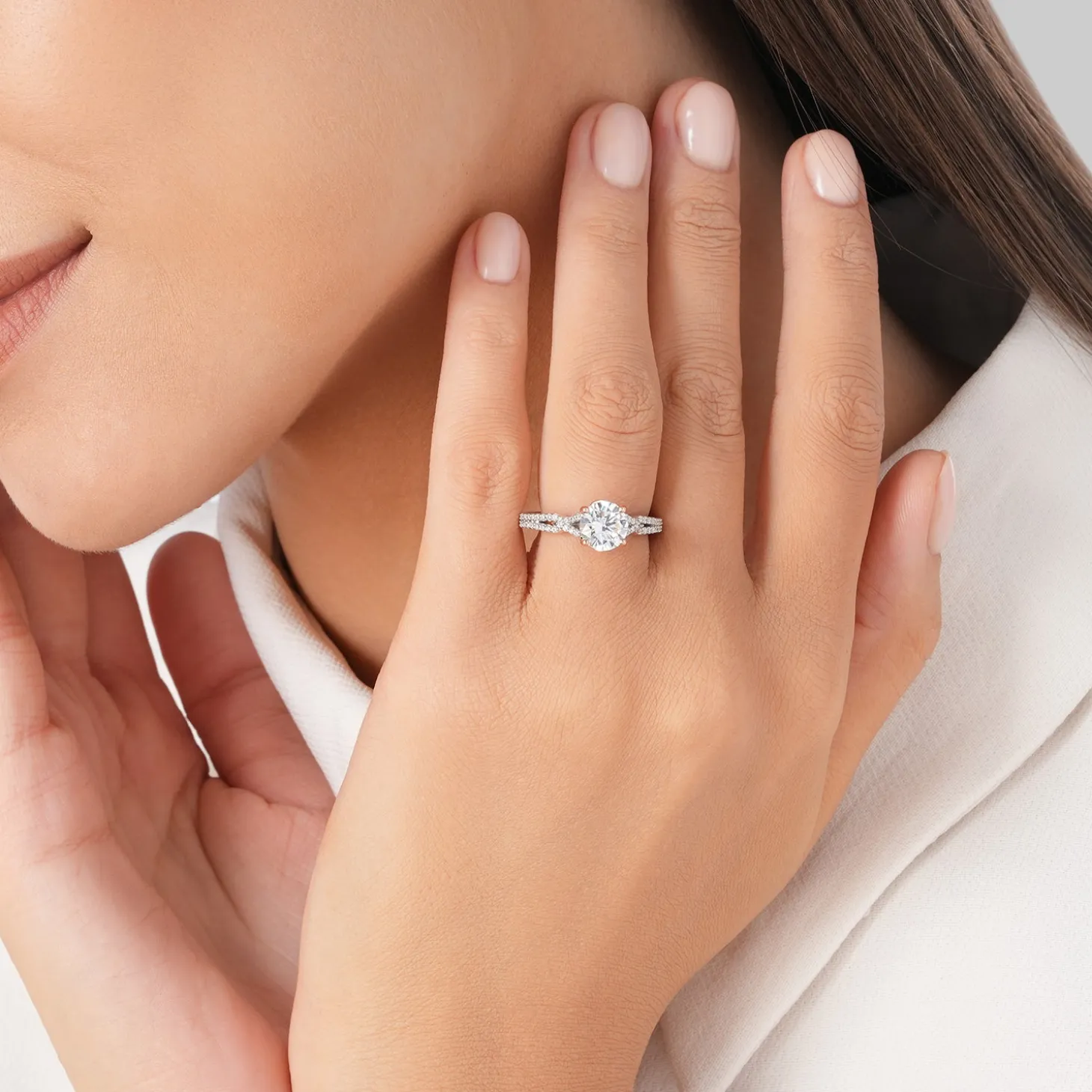 Enchanted Star Lab Grown Diamond 14K Gold Aurora Crown Engagement Ring