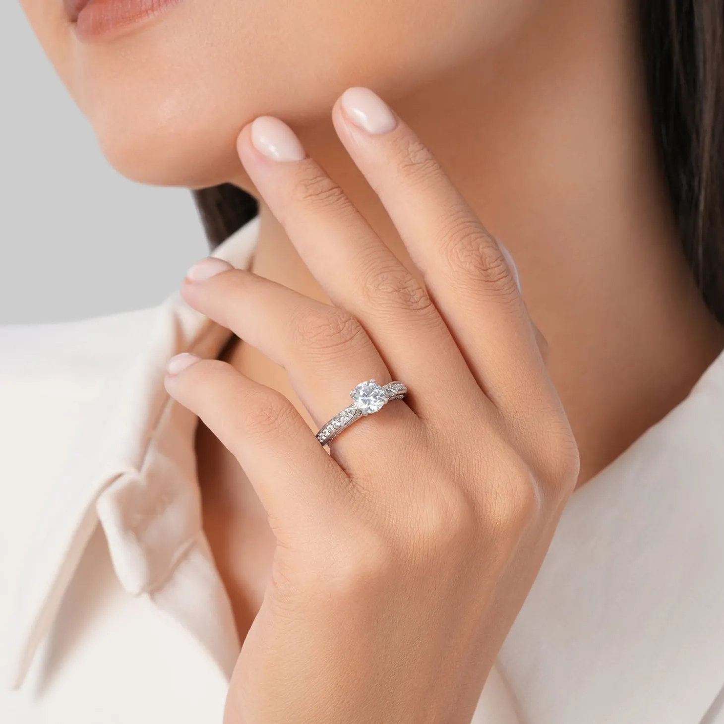 Enchanted Star Lab Grown Diamond 14K Gold Aurora Engagement Ring