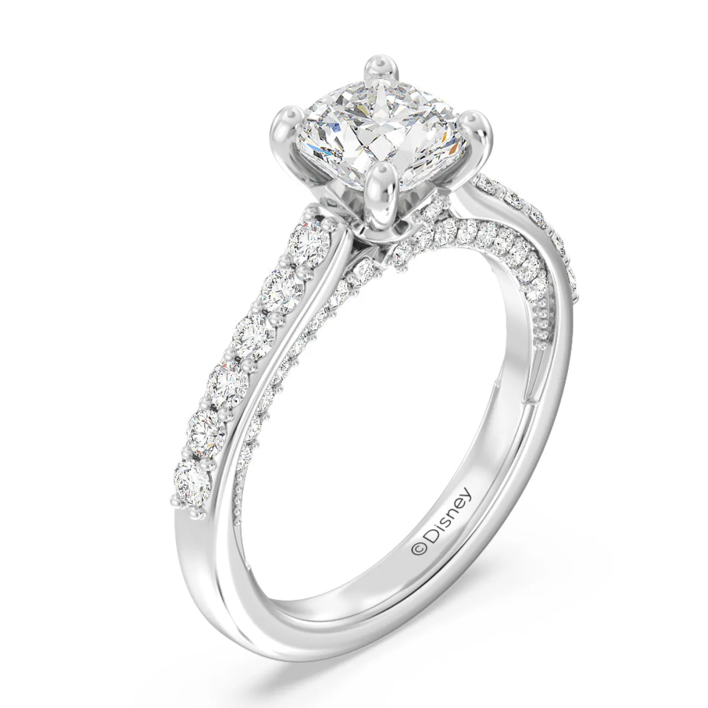 Enchanted Star Lab Grown Diamond 14K Gold Aurora Engagement Ring with Hidden Accent Details