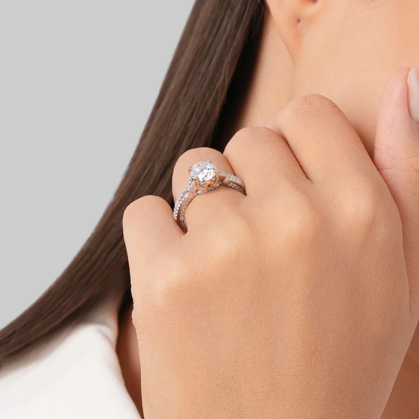 Enchanted Star Lab Grown Diamond 14K Gold Aurora Crown Engagement Ring