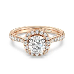 Enchanted Star Lab Grown Diamond 14K Gold Aurora Halo Engagement Ring