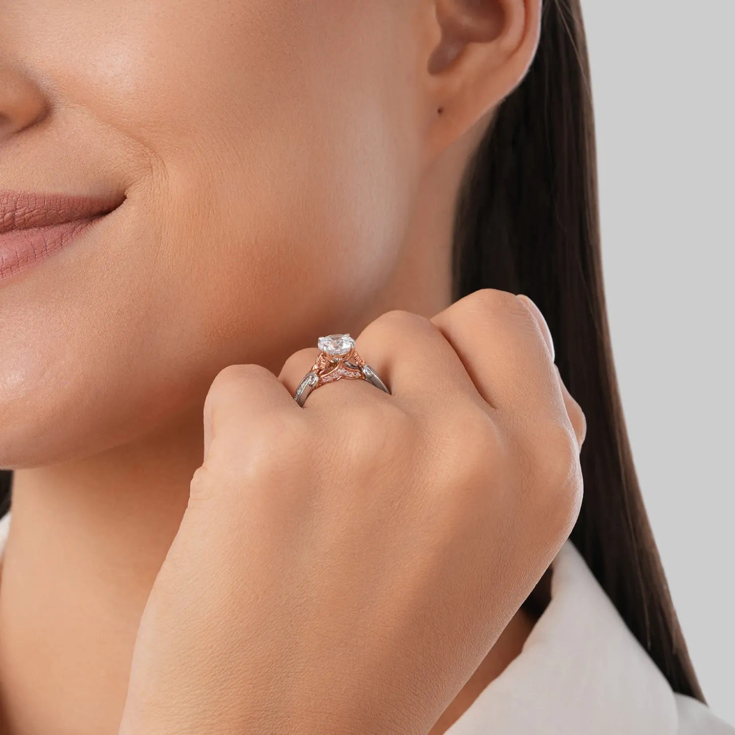 Enchanted Star Lab Grown Diamond 14K Gold Ariel Mermaid Engagement Ring