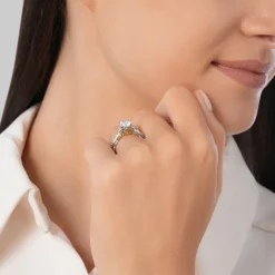 Enchanted Star Lab Grown Diamond 14K Gold Belle Rose Engagement Ring