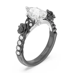 Enchanted Star Lab Grown Diamond 14K Gold Maleficent Rose Engagement Ring Set
