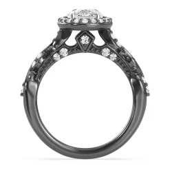 Enchanted Star Lab Grown Diamond 14K Gold Maleficent Halo Engagement Ring