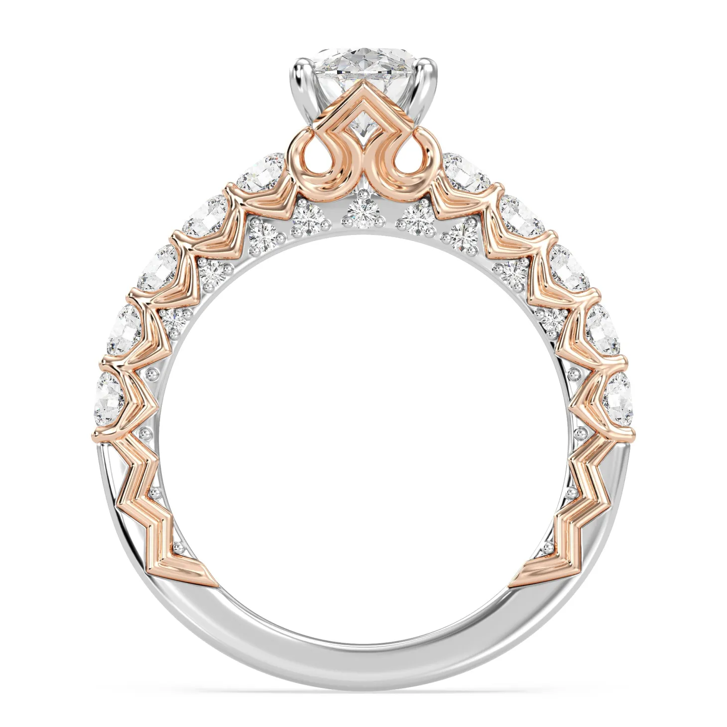 Enchanted Star Lab Grown Diamond 14K Gold Sleeping Beauty 65th Anniversary Celebration Aurora Engagement Ring