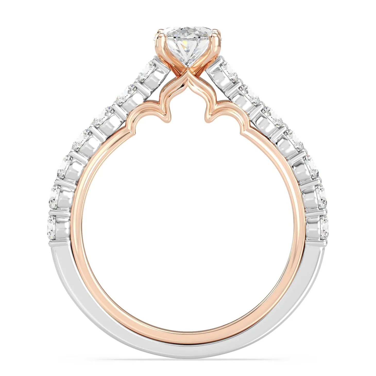 Enchanted Star Lab Grown Diamond 14K Gold Jasmine Arabesque Engagement Ring