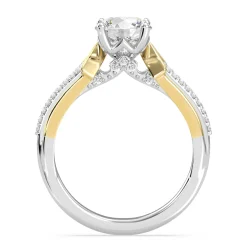 Enchanted Star Lab Grown Diamond 14K Gold Aurora Split Shank Engagement Ring