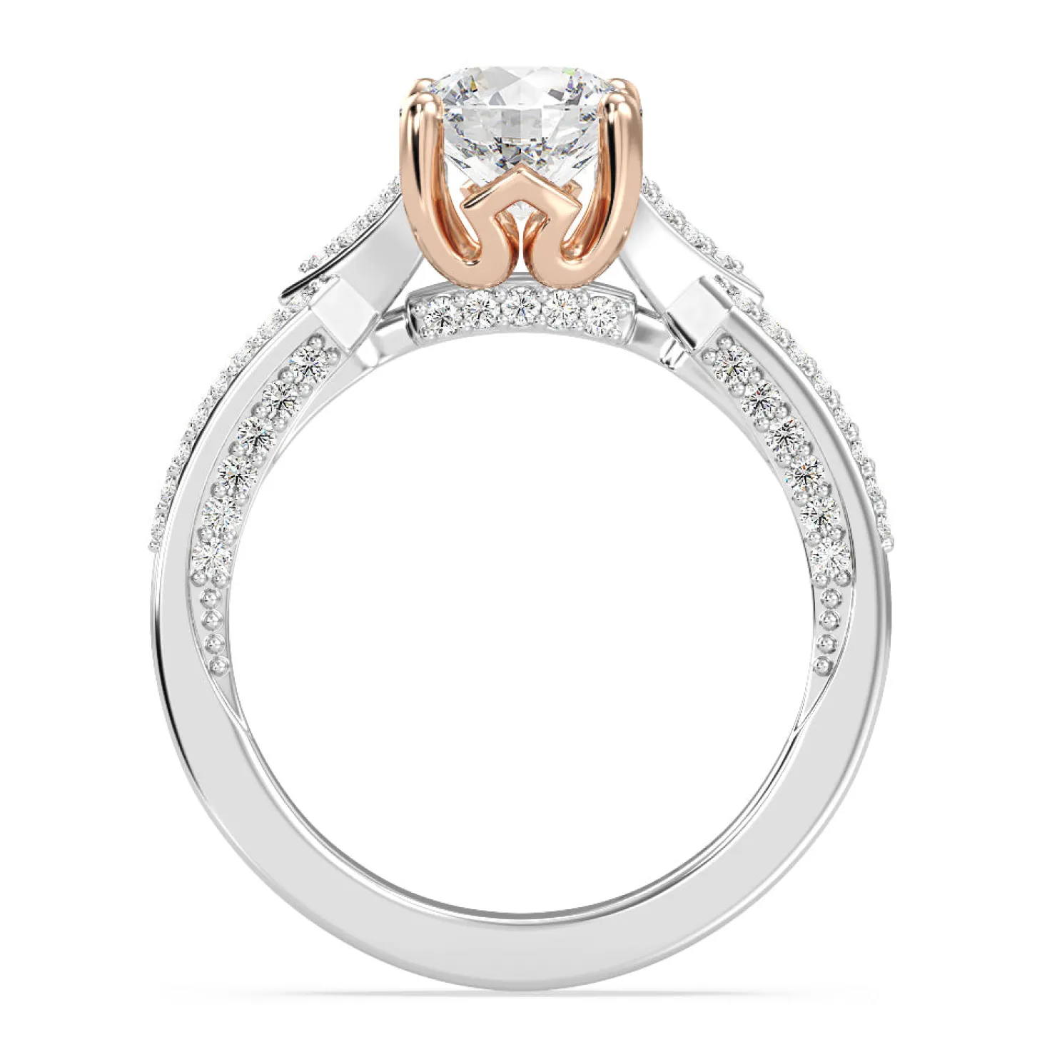 Enchanted Star Lab Grown Diamond 14K Gold Aurora Crown Engagement Ring