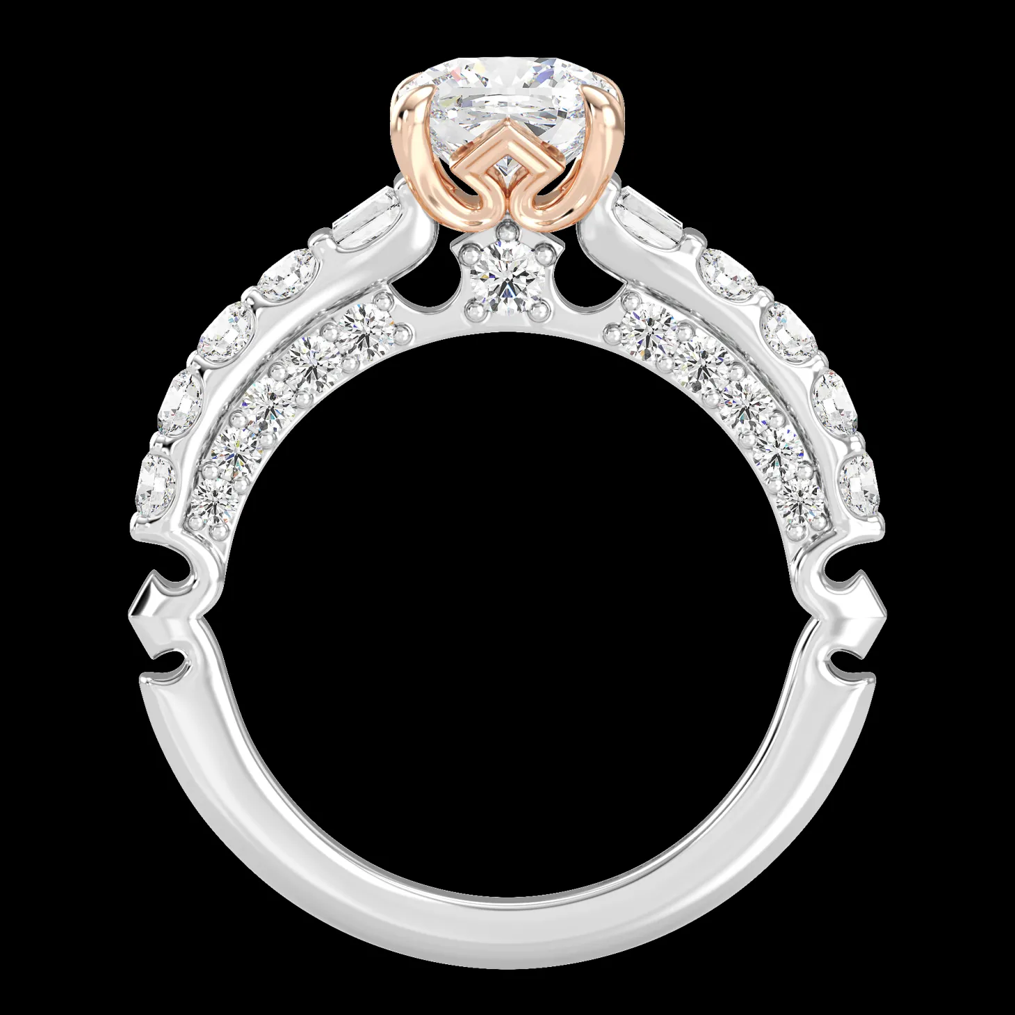 Enchanted Star Lab Grown Diamond 14K Gold Aurora Crown Engagement Ring