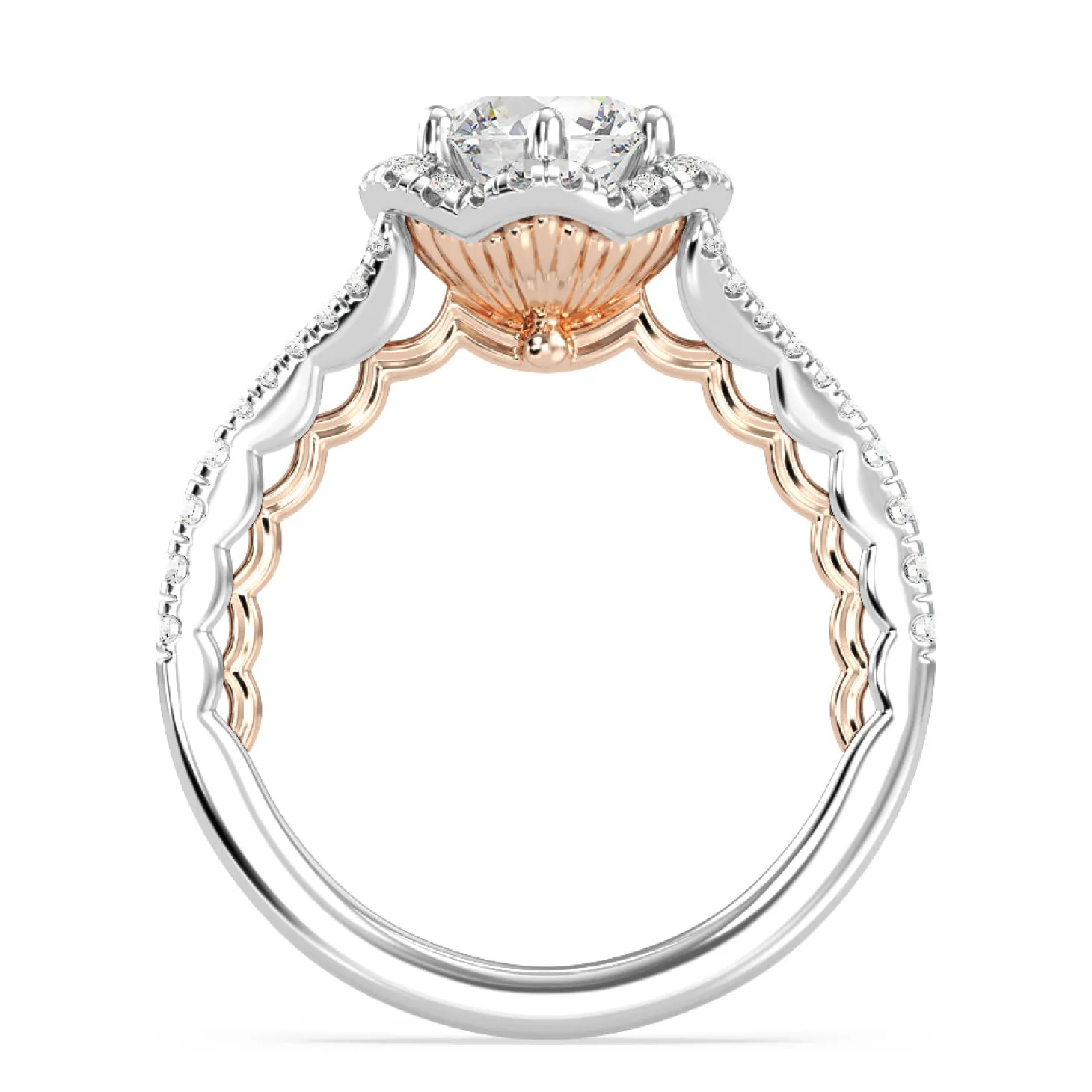 Enchanted Star Lab Grown Diamond 14K Gold Ariel Halo Engagement Ring