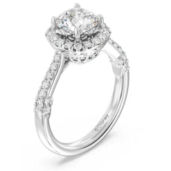 Enchanted Star Lab Grown Diamond 14K Gold Aurora Halo Engagement Ring