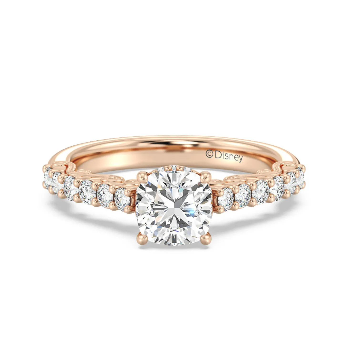 Enchanted Star Lab Grown Diamond 14K Gold Cinderella Filigree Engagement Ring