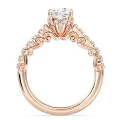 Enchanted Star Lab Grown Diamond 14K Gold Cinderella Filigree Engagement Ring