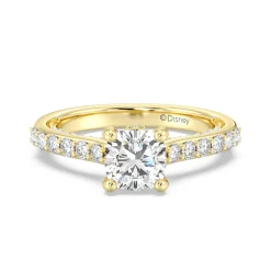 Enchanted Star Lab Grown Diamond 14K Gold Aurora Engagement Ring with Hidden Accent Details