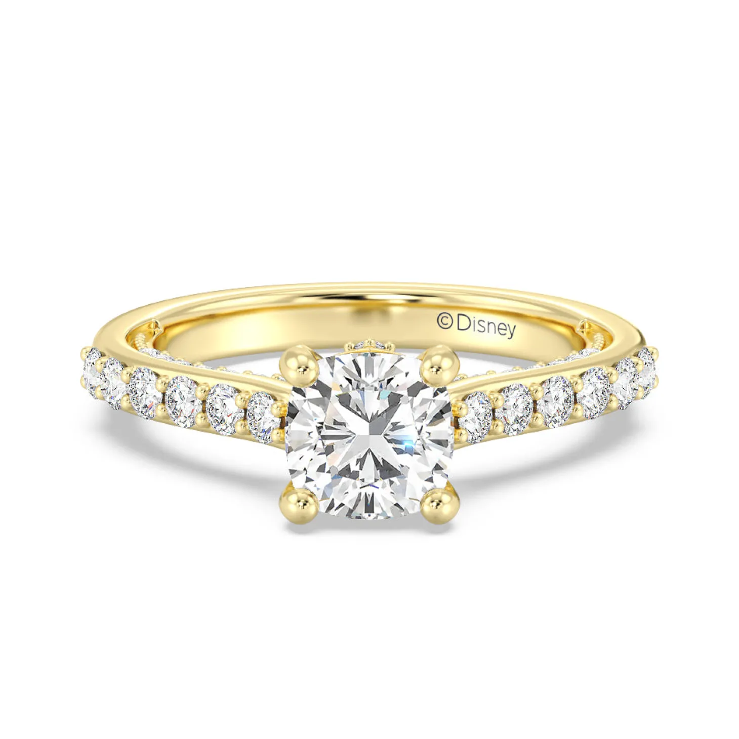 Enchanted Star Lab Grown Diamond 14K Gold Aurora Engagement Ring with Hidden Accent Details