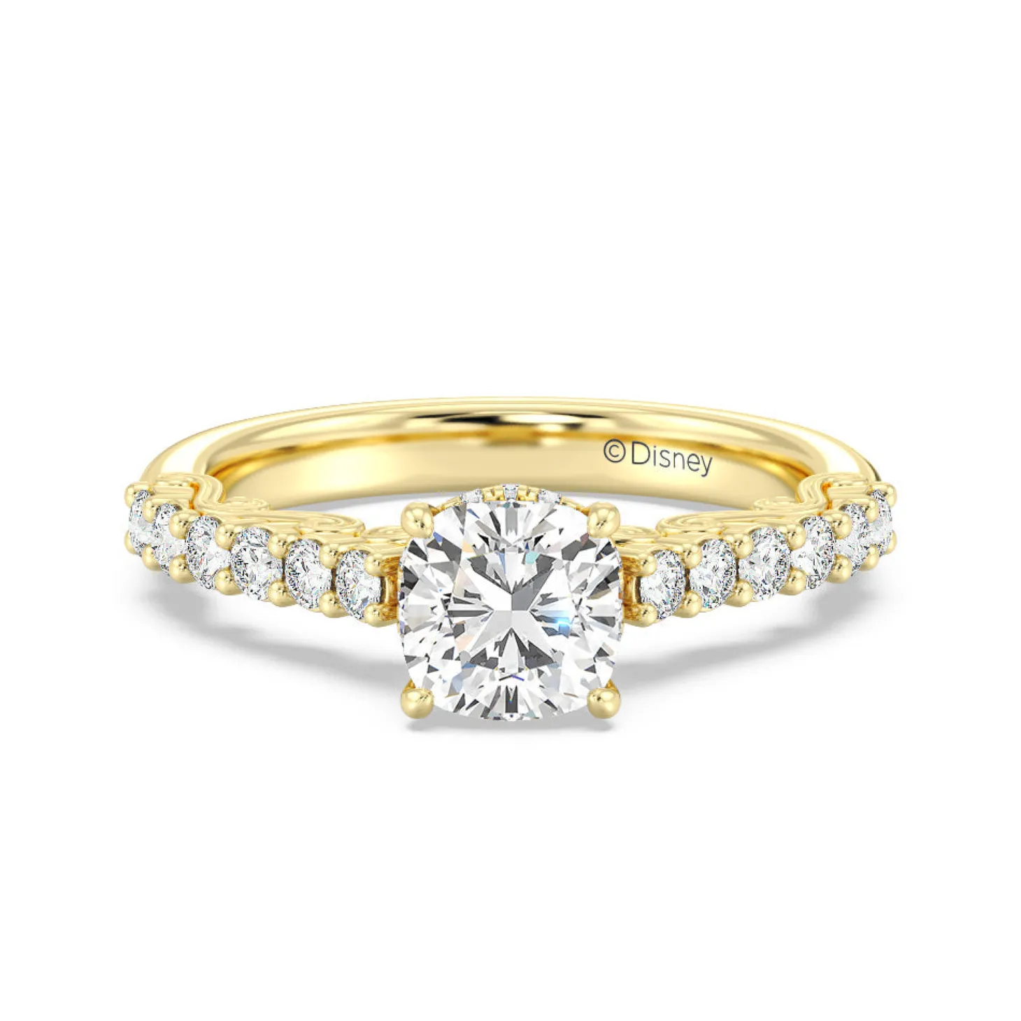 Enchanted Star Lab Grown Diamond 14K Gold Cinderella Filigree Engagement Ring