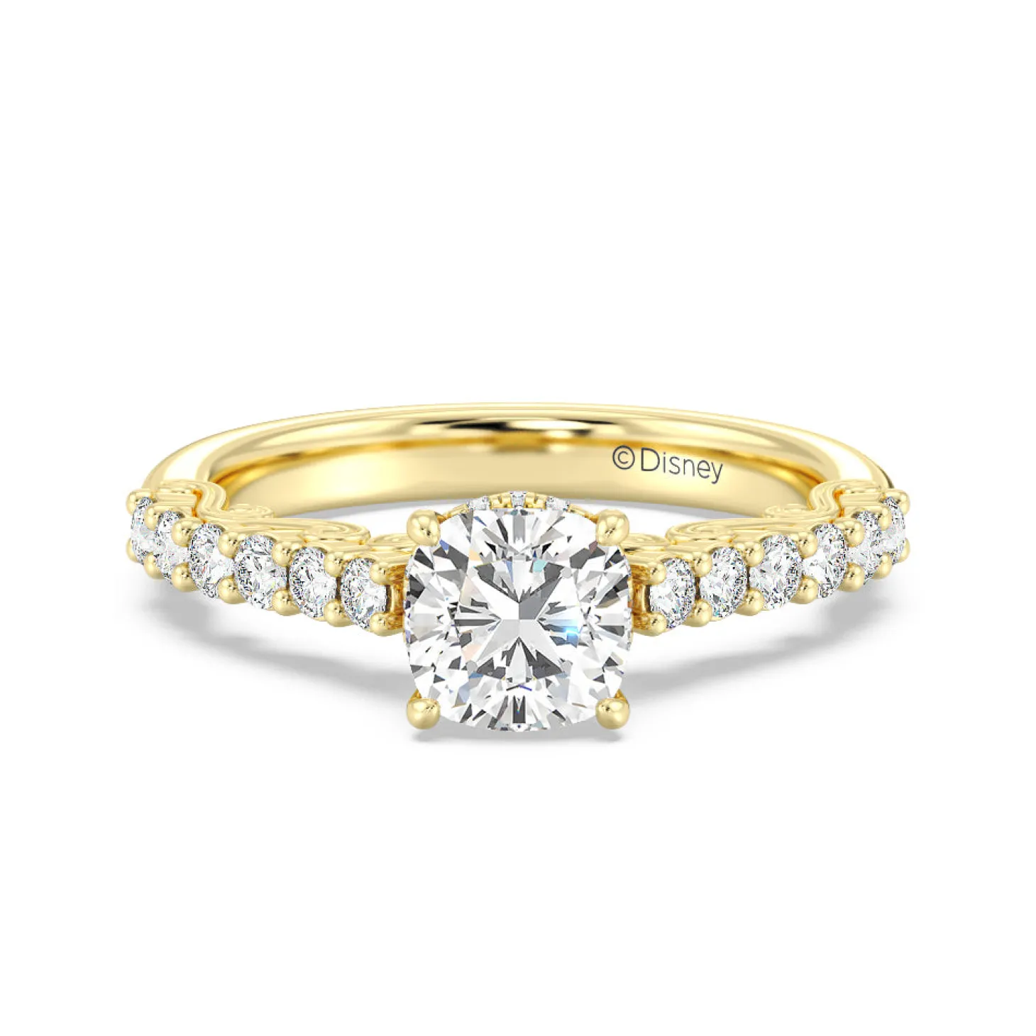 Enchanted Star Lab Grown Diamond 14K Gold Cinderella Filigree Engagement Ring