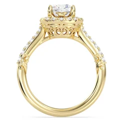 Enchanted Star Lab Grown Diamond 14K Gold Aurora Halo Engagement Ring