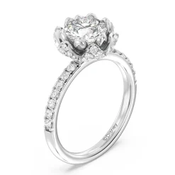 Enchanted Star Lab Grown Diamond 14K Gold Tiana Water Lily Engagement Ring