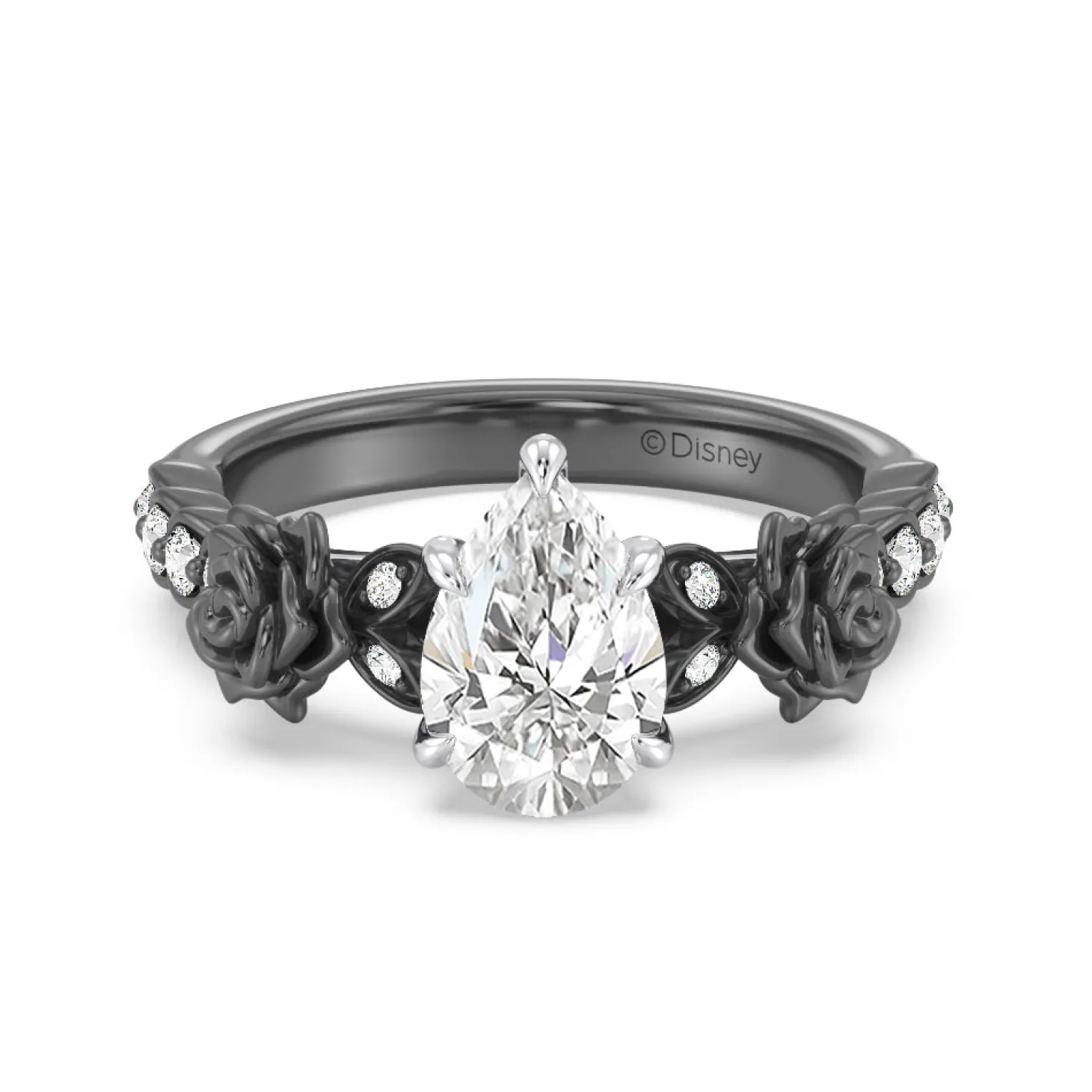 Enchanted Star Lab Grown Diamond 14K Gold Maleficent Rose Engagement Ring Set