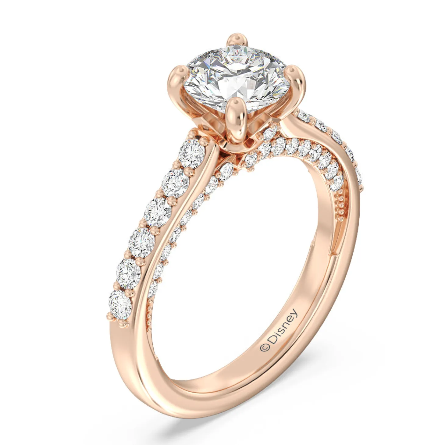 Enchanted Star Lab Grown Diamond 14K Gold Aurora Engagement Ring with Hidden Accent Details